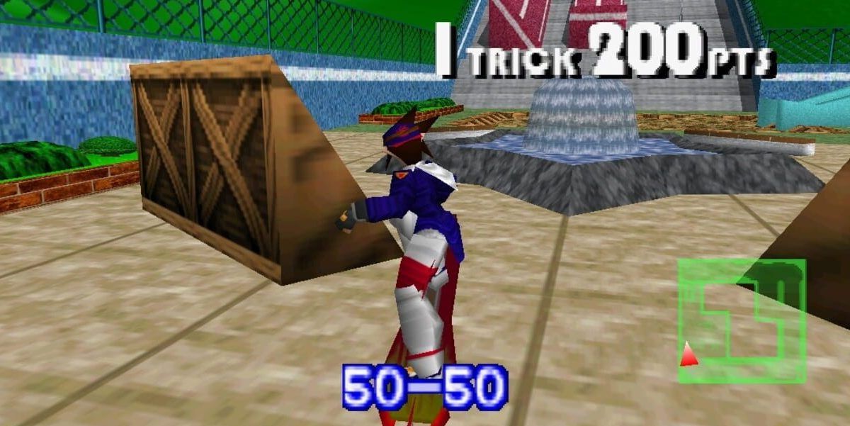 Screenshot of N64 title Airboarder 64
