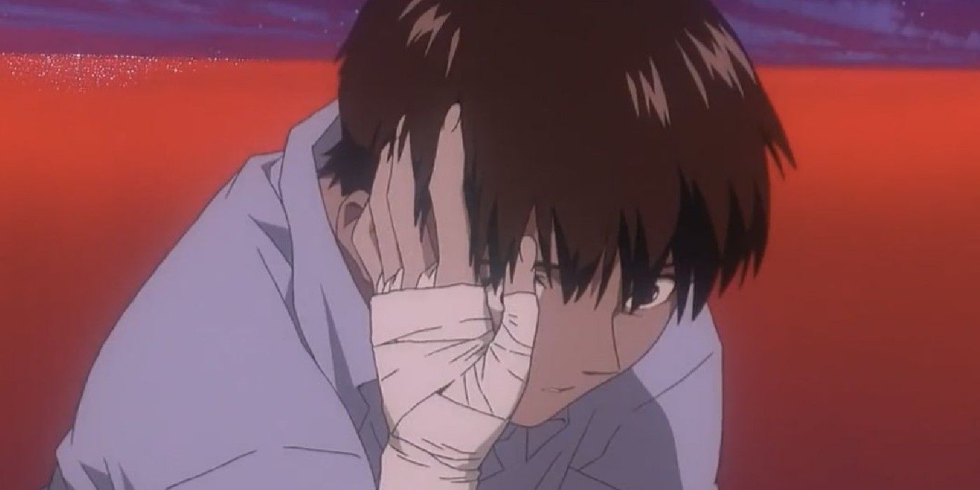 Anime Asuka Stops Shinji In The End Of Evangelion