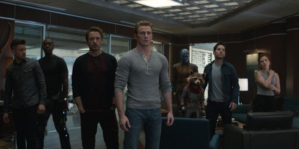 A group shot of the surviving Avengers before they begin the Time Heist in Avengers: Endgame