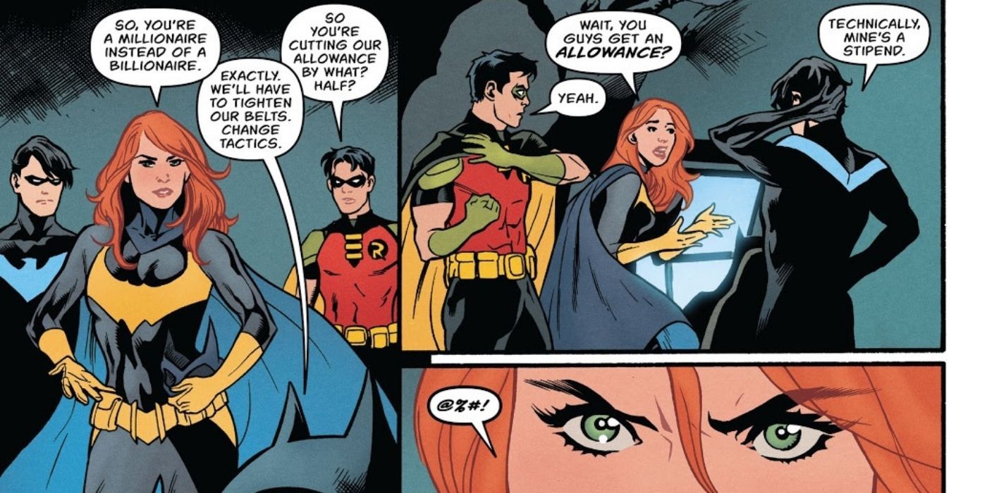Batman gives Robin and Nightwing an allowance....but not Batgirl