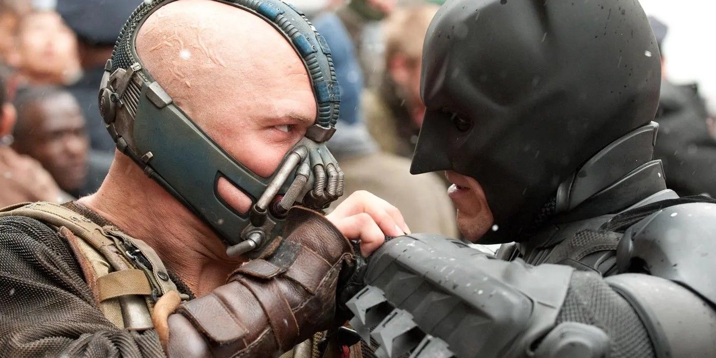 Batman And Bane Clash In The Dark Knight Rises