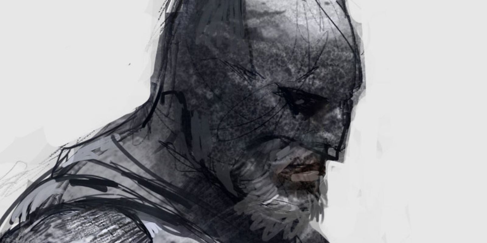 A grizzled Batman, sporting a gigantic grey beard