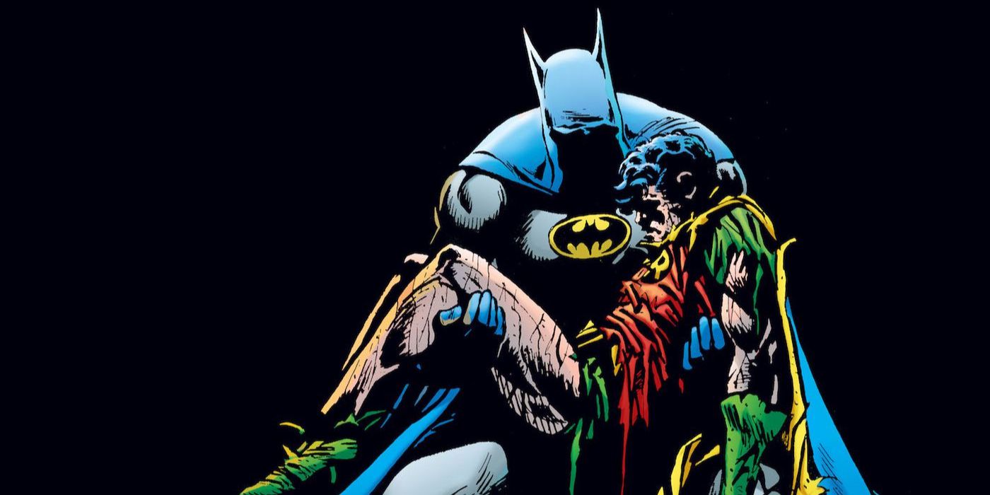 Batman Holds The Dead Robin.