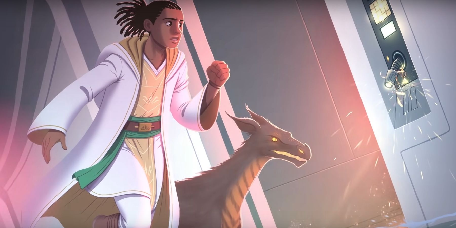 Bell Zettifar and Ember the charhound race to save people in Star Wars The High Republic