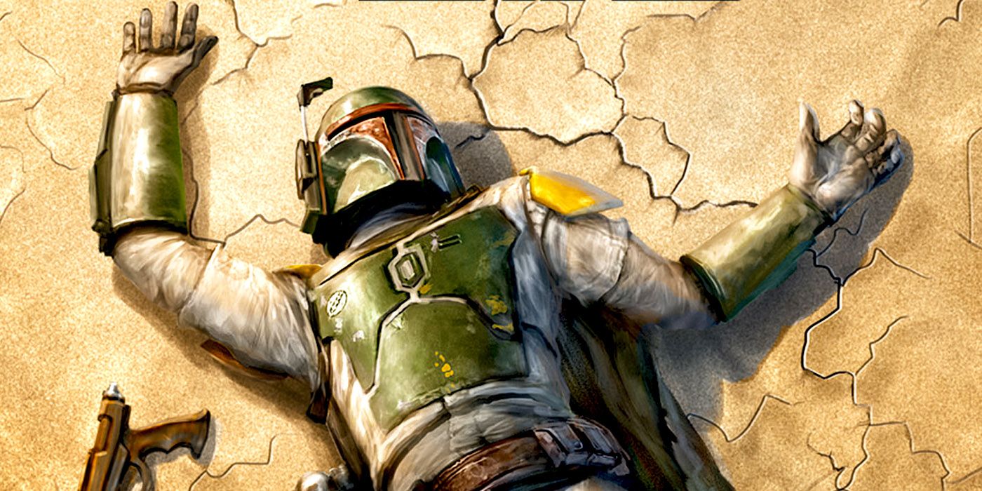 Boba Fett S Worst Star Wars Trick Was Convincing Darth Vader He Was Dead   Boba Fett Lies Dead In A Desert 