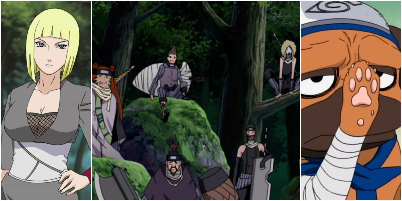 Samui, Seven Ninja Swordsmen of the Mist, and Pakkun