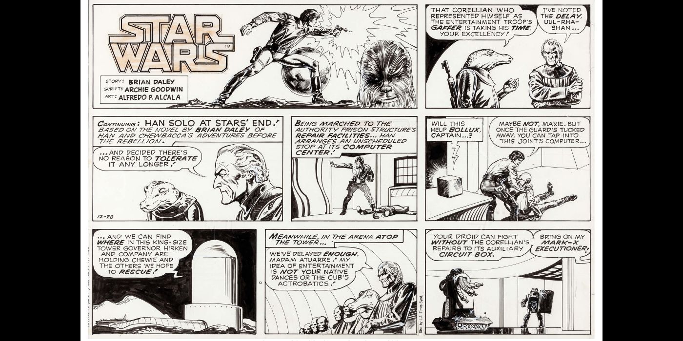 Brian Daley's Han Solo story is the only strip to take place before the original movie