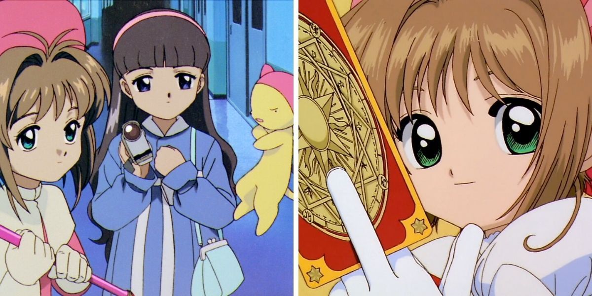 Images feature Sakura Kinomoto, Tomoyo Daidōji, and Kero-chan from Cardcaptor Sakura