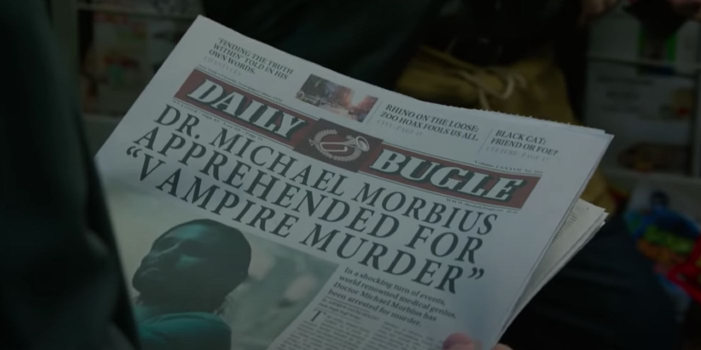 Daily Bugle teasing Black Cat and Rhino from Morbius