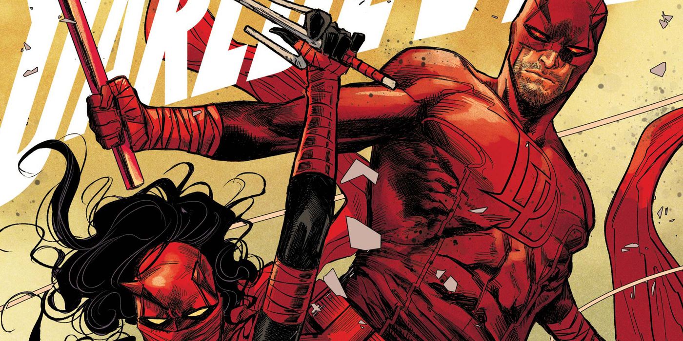 Both Daredevils--Matt Murdock and Elektra--are featured on the cover of Daredevil #36.
