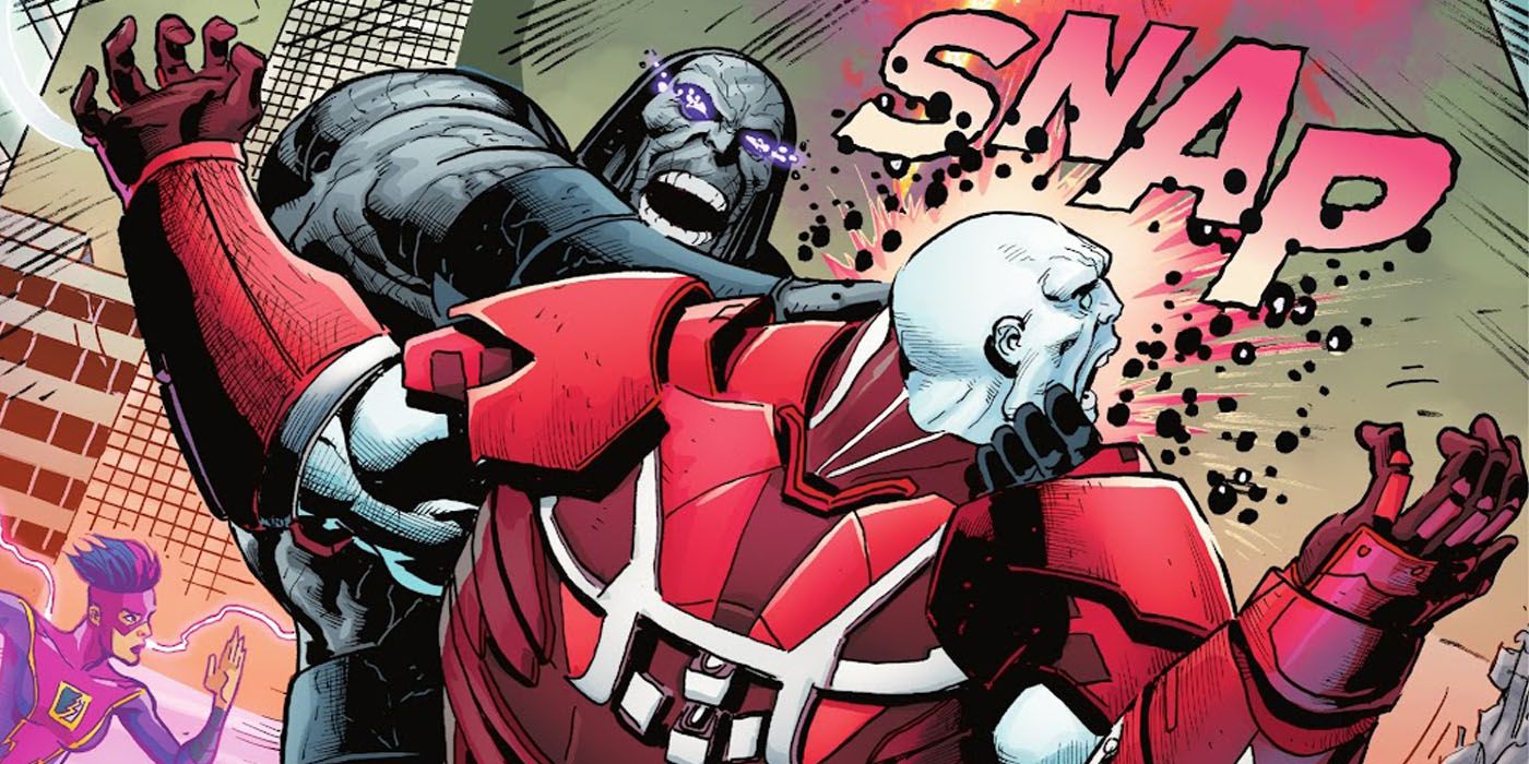 Darkseid snaps fake Thanos' neck in the DC Universe