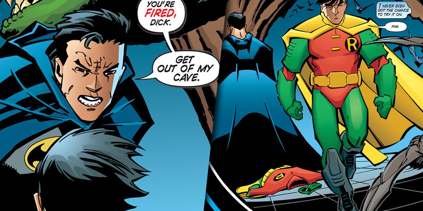 Dick Grayson is fired as Robin by Batman