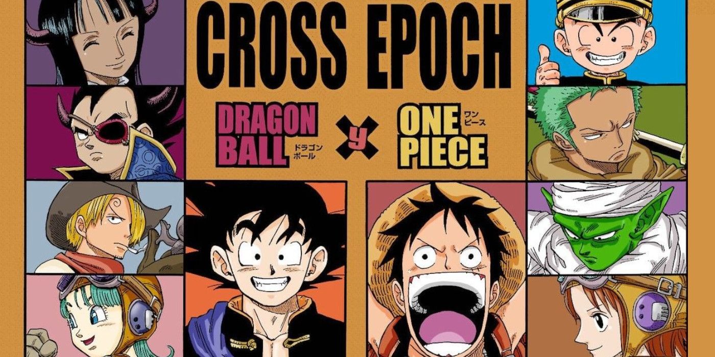 Dragon Ball x One Piece Cross Epoch cast, including Goku and Luffy