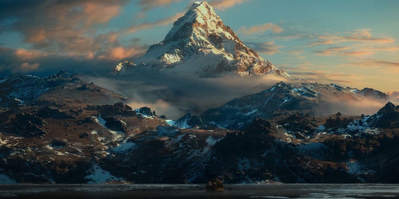 Erebor, a Montanha Solitária, vista na trilogia O Hobbit, de Peter Jackson.