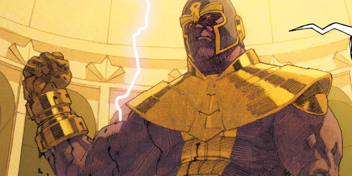 Thanos wearing his armor in Eternals