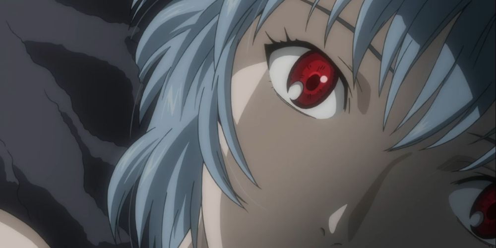 Close-Up Shot of Rei Ayanami's Eyes From Evangelion