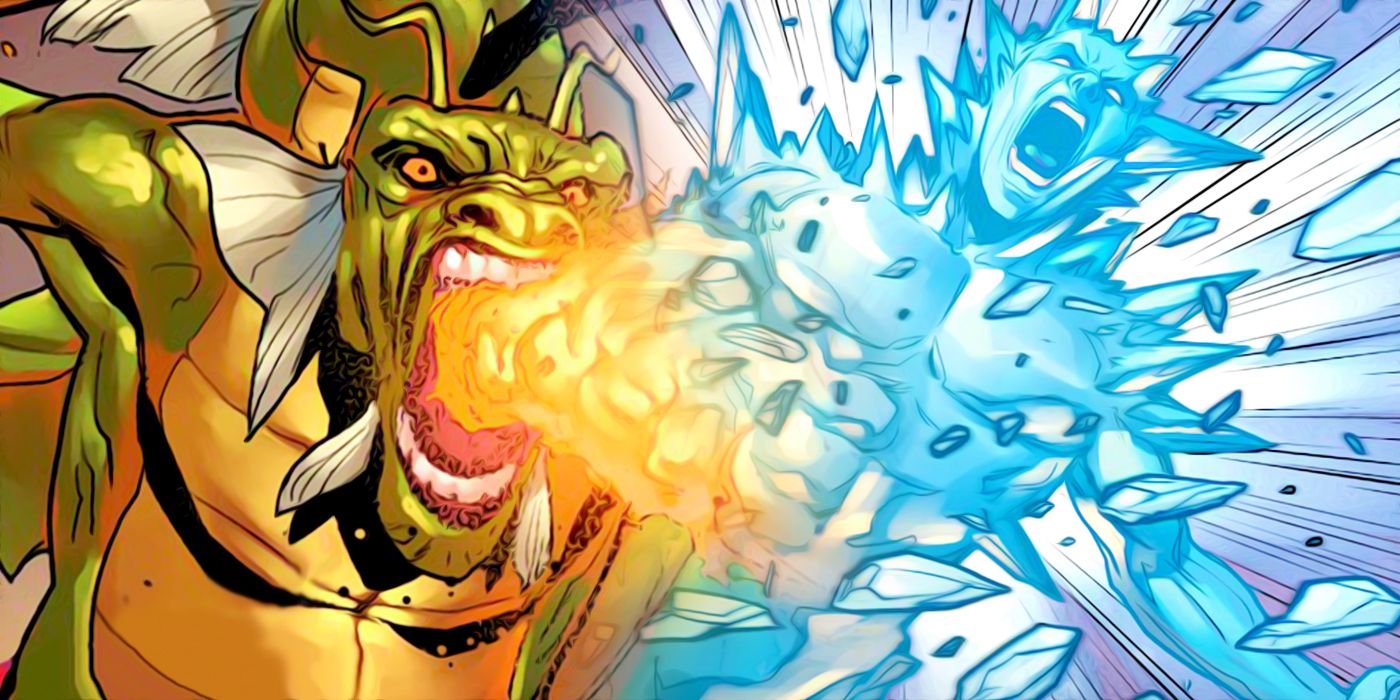 Fin Fang Foom vs iceman