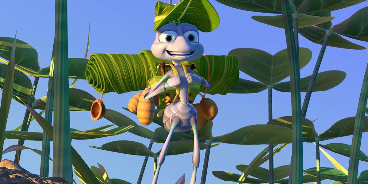 Bug's Life's Flik carrying his new invention