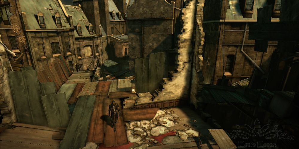 A Whaler Assassin in the Flooded District level Dishonored