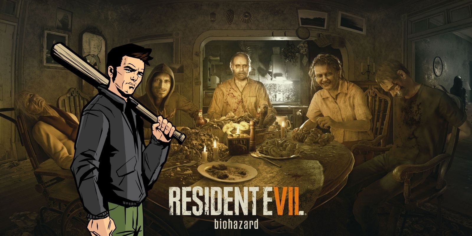 The family of Resident Evil III with the protagonist from GTA III
