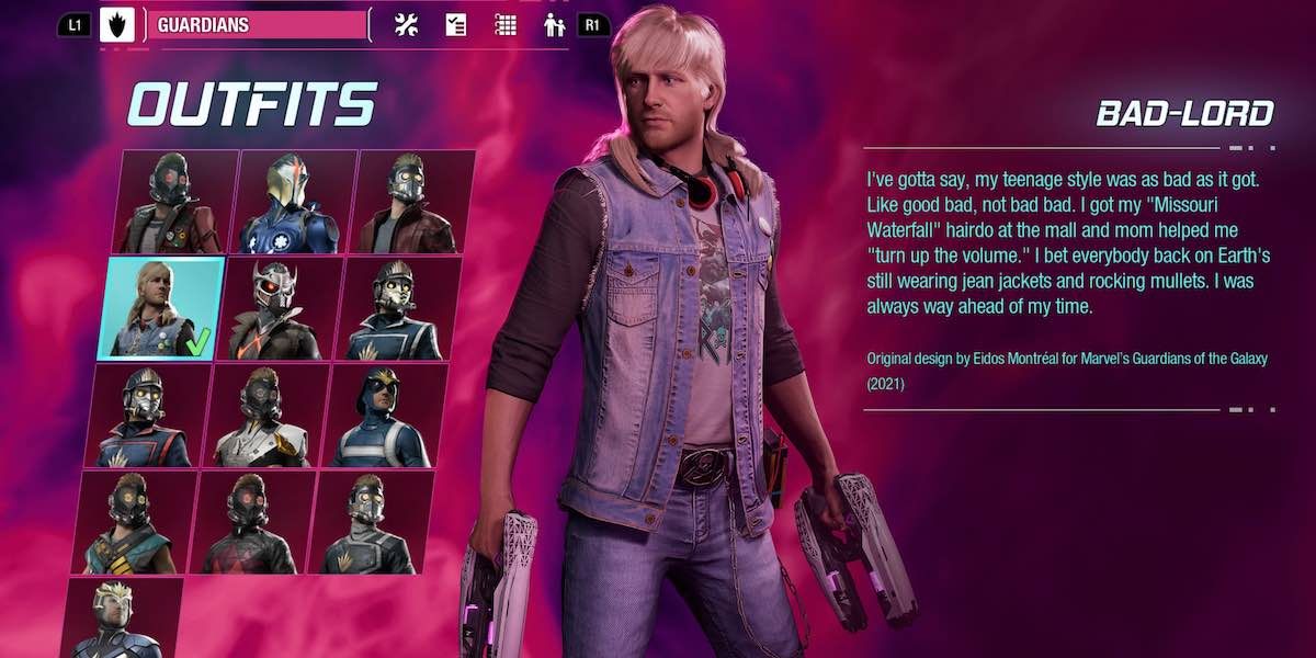 Marvel's Guardians Of The Galaxy Game Star Lord Jacket
