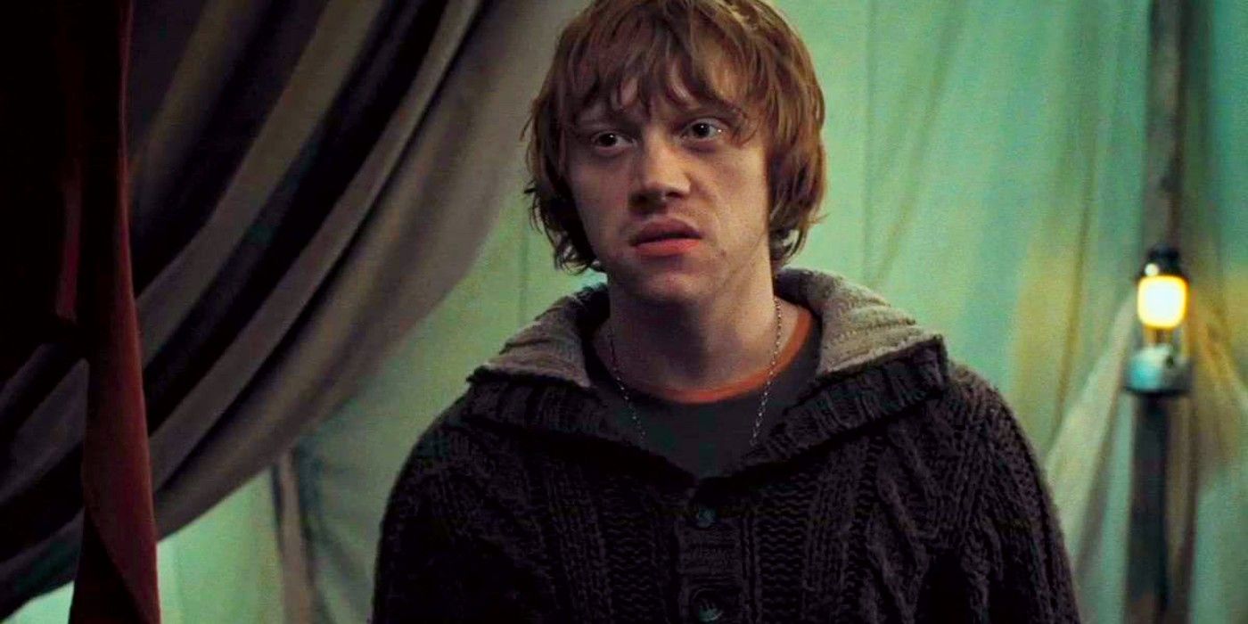 Ron Weasley in a tent in Harry Potter