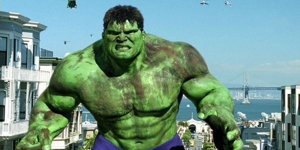 The Hulk rampages through San Francisco in 2003's Hulk movie