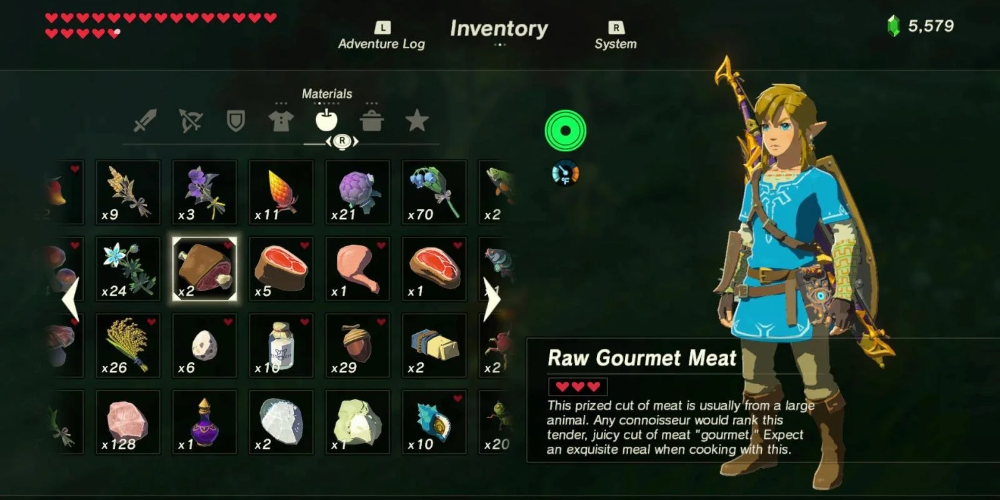 BoTW inventory management for JRPG Protag Harsh realities