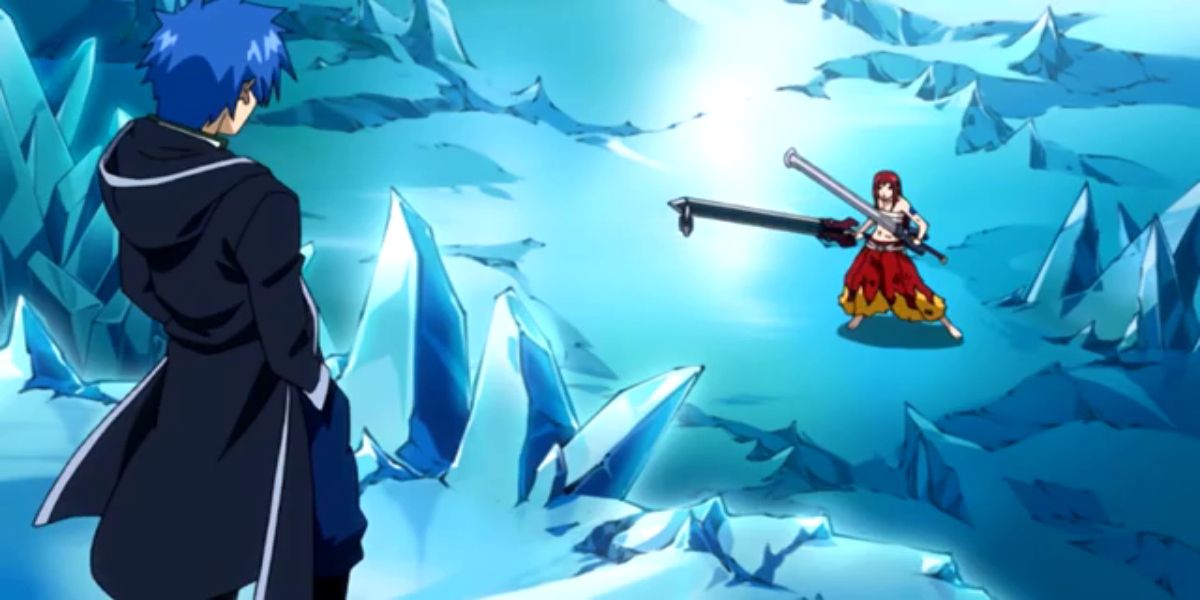Jellal and Erza fighting