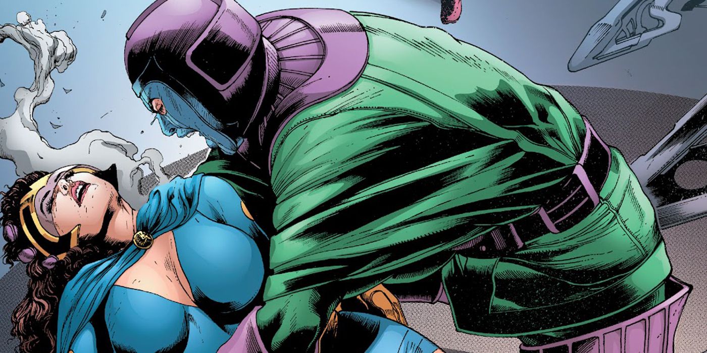Kang holds a dead Ravonna crying