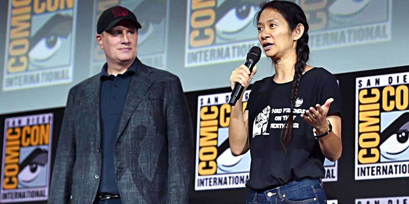 Kevin Feige and Chloe Zhao