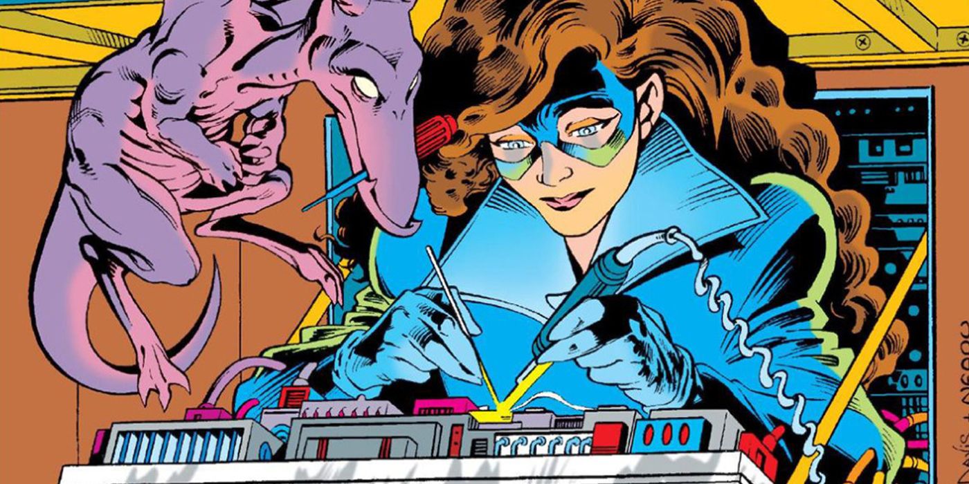 Kitty Pryde and Lockheed working inside of a computer