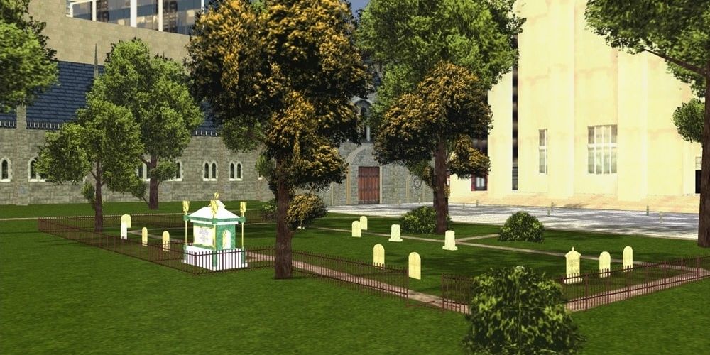 Screenshot of the Liberty City Cemetery in GTA Liberty City Stories