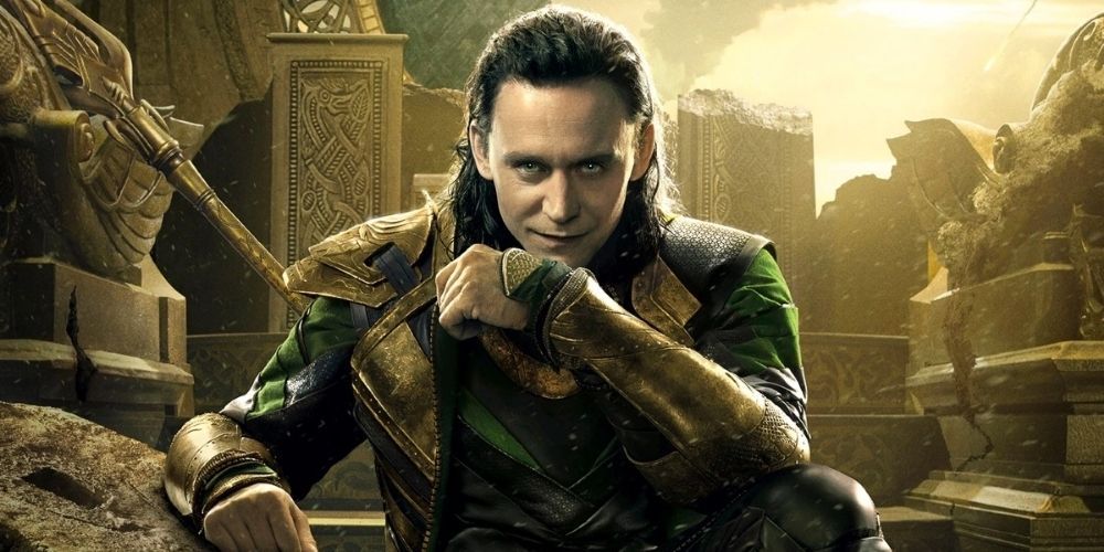 The MCU's Loki sitting on Asgard ruins 