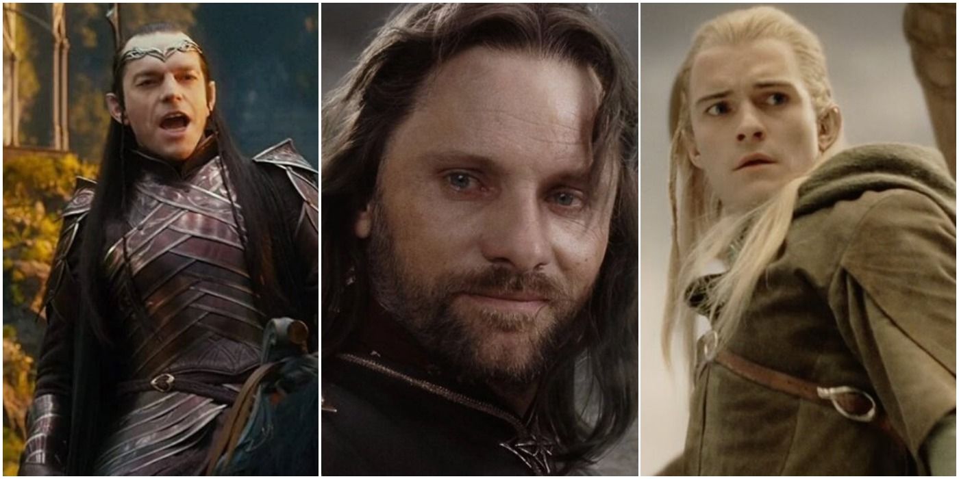 Hugo Weaving as Elrond, Viggo Mortensen as Aragorn, and Orlando Bloom as Legolas