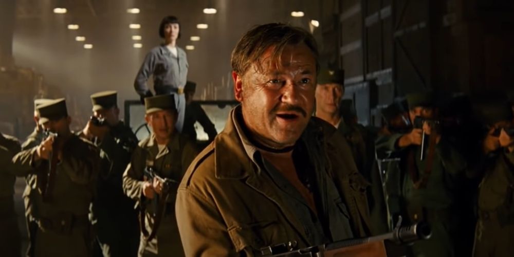Mac (Ray Winstone) betrays Indy to the Russians in Indiana Jokes and the Kingdom of the Crystal Skull.
