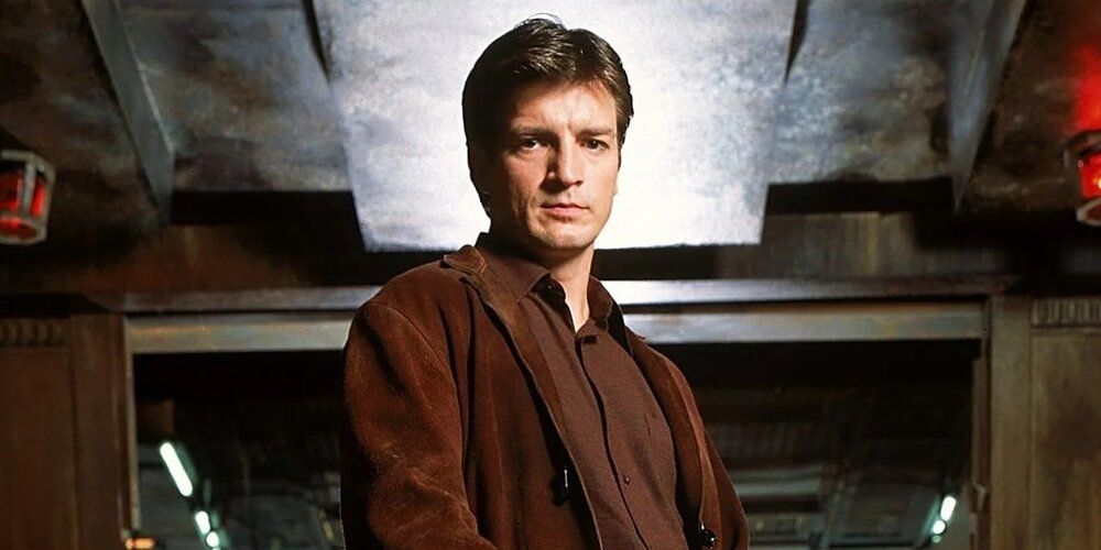Malcolm Reynolds aboard his ship Serenity in Firefly