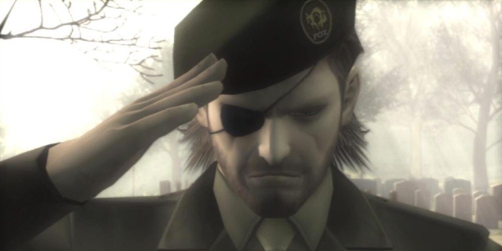 Metal Gear Solid Snake Saluting Boss' Grave