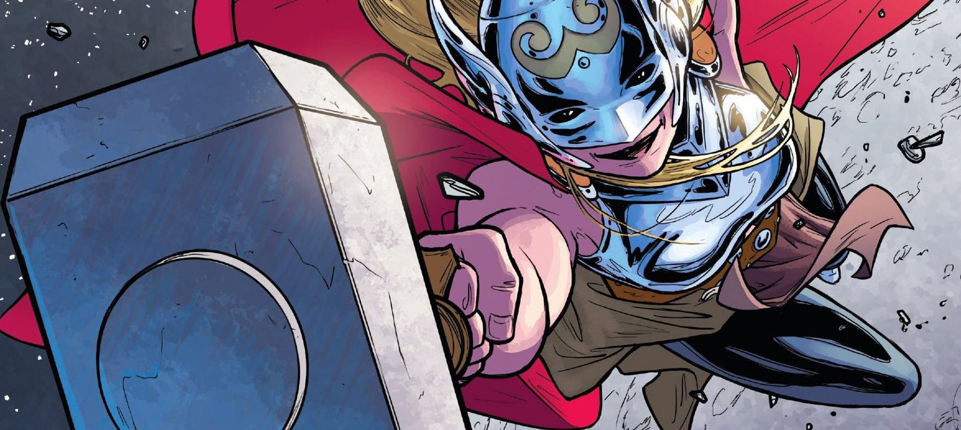 Mighty Thor Jane Foster Flies with Mjolnir