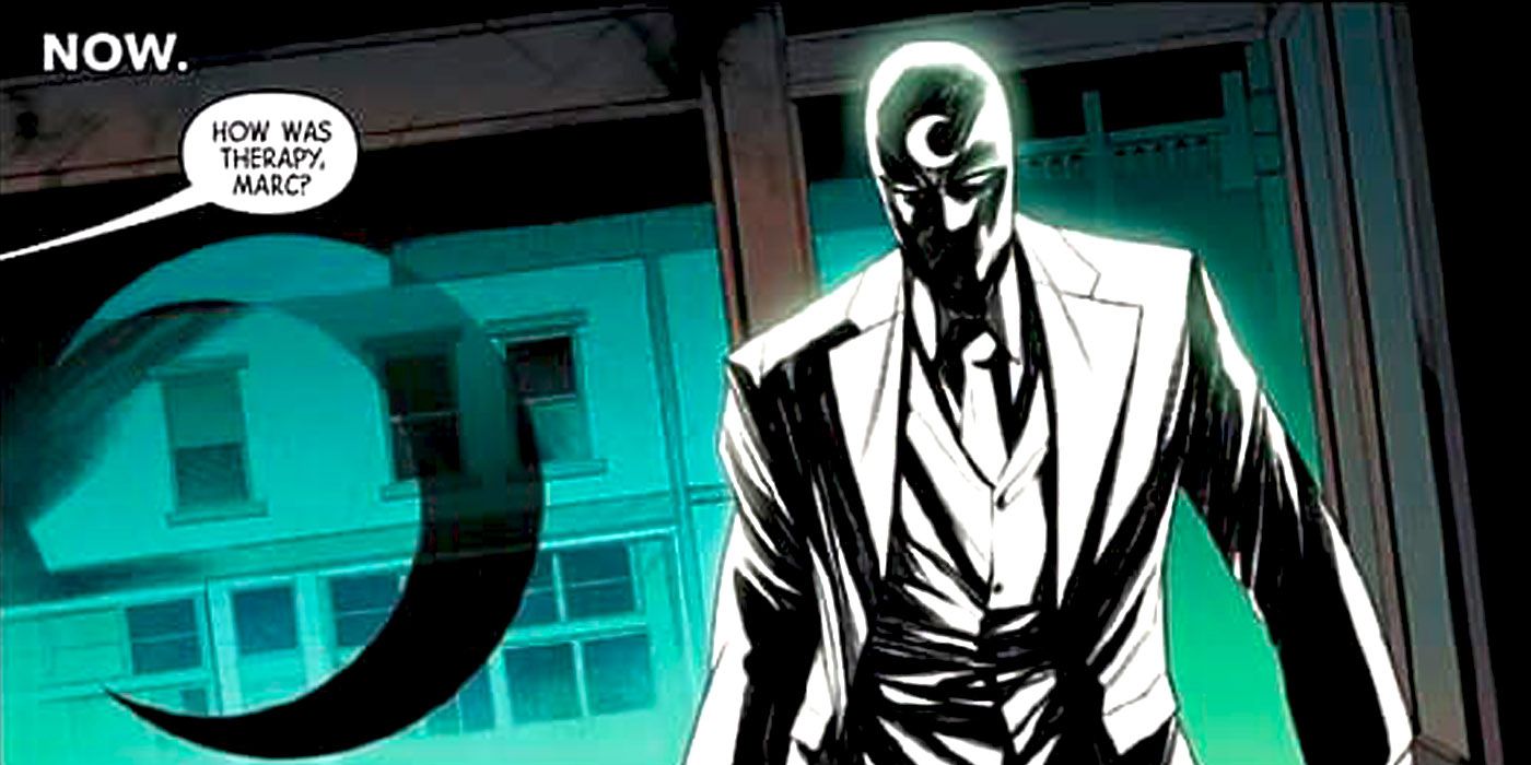 Moon Knight Mr Night Walks in after Therapy