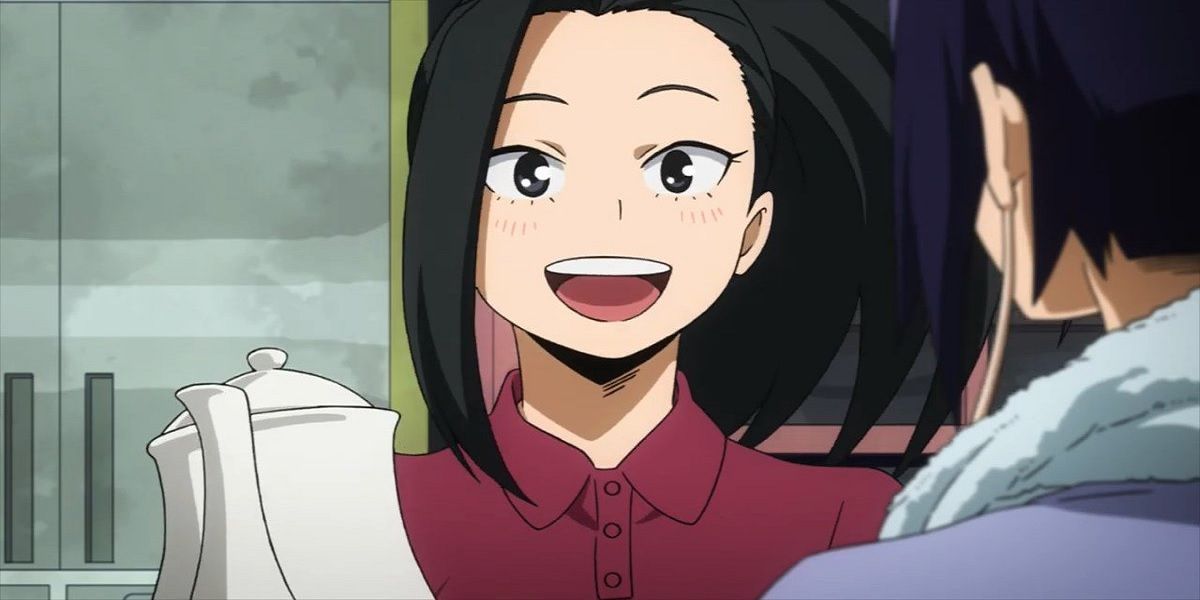 momo beaming in my hero academia