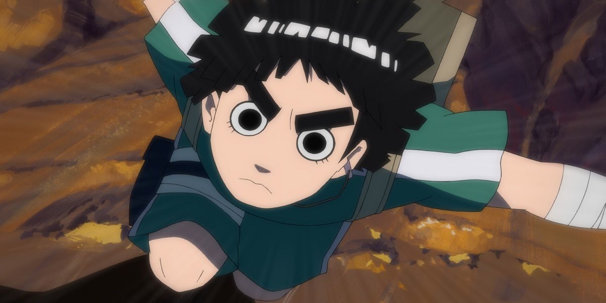 rock lee running from naruto