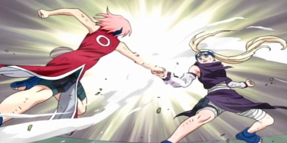 sakura fighting ino from naruto