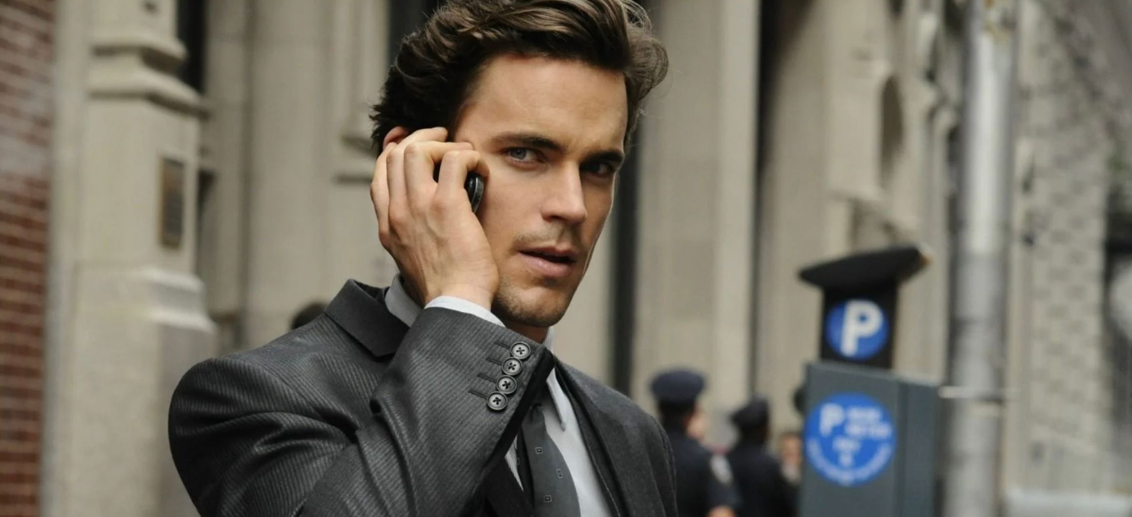 Neil Caffrey talks on a cell phone in White Collar