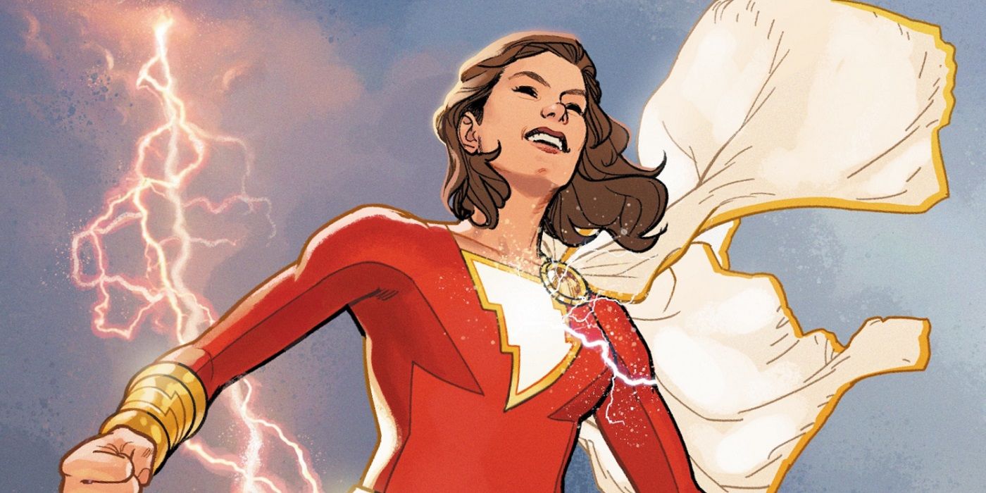 Mary Marvel on the cover of New Champion of SHAZAM 1 by Doc Shaner