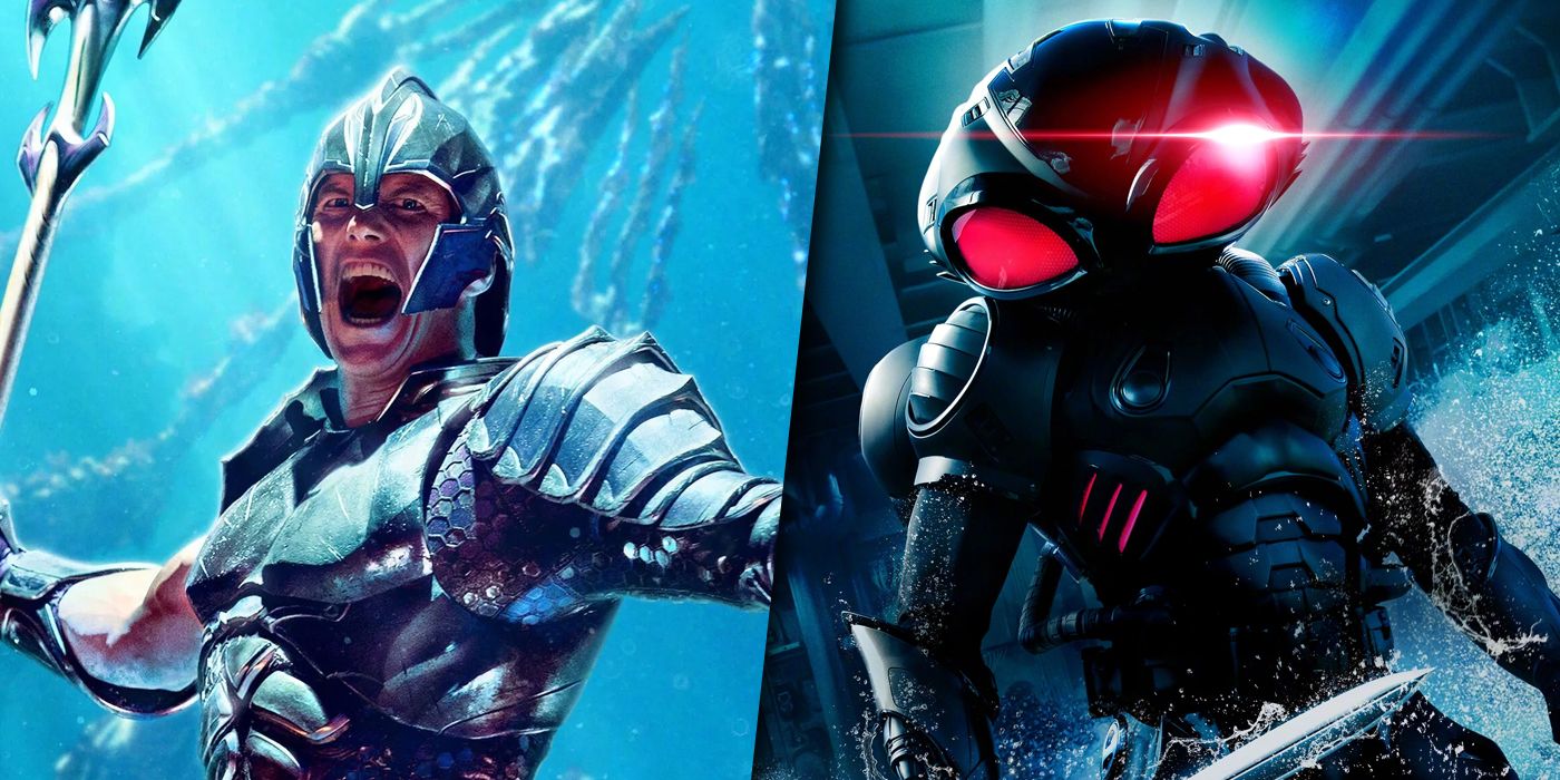 Ocean Master and Black Manta from the DCEU split image