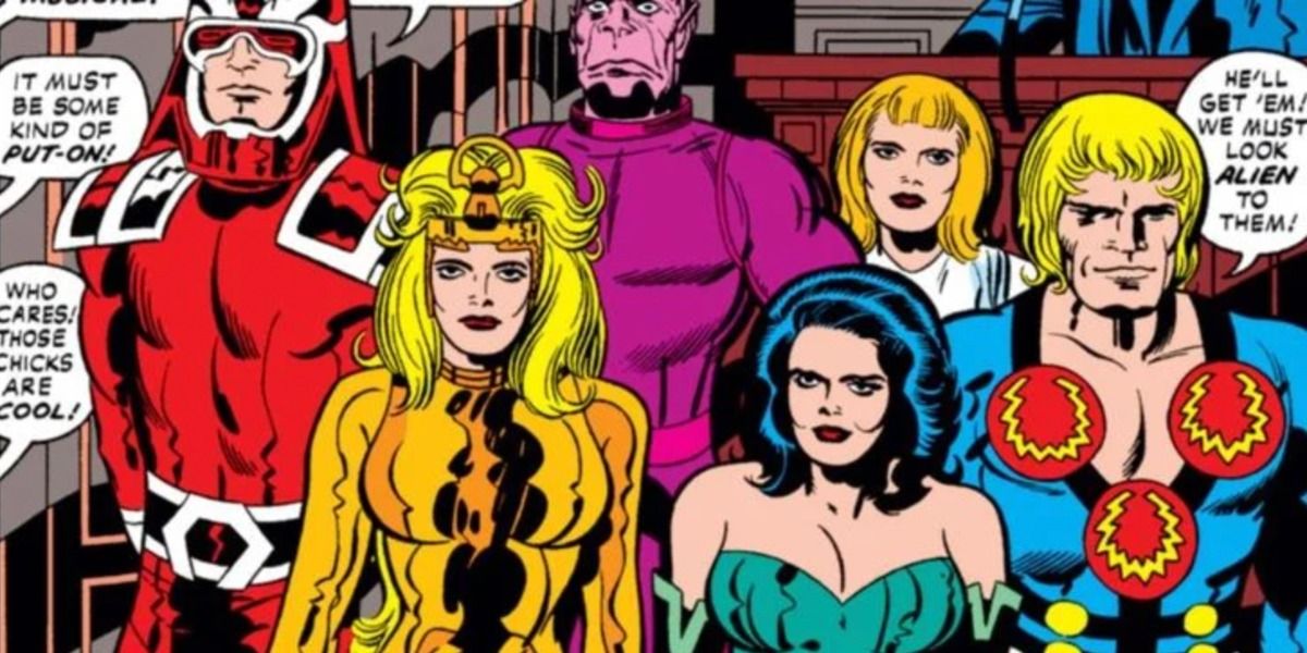 The original Eternals lineup in Marvel comics