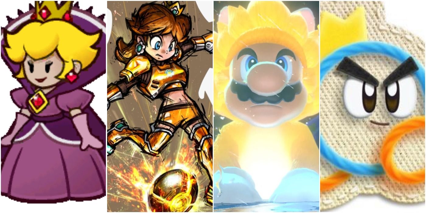 Possible Costumes CBR Cover Shadow Queen Peach, Striker Daisy, Giga-Cat Mario