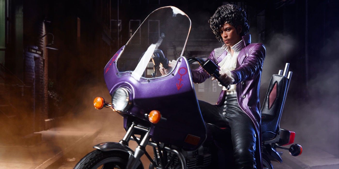 Prince from the Purple Rain era collectible made by Sideshow