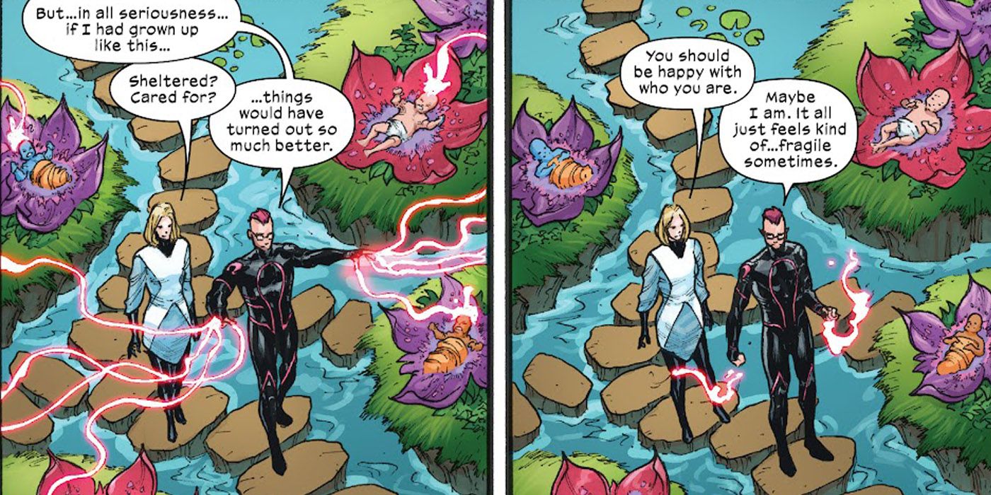 Quentin Quire soothes x-men babies